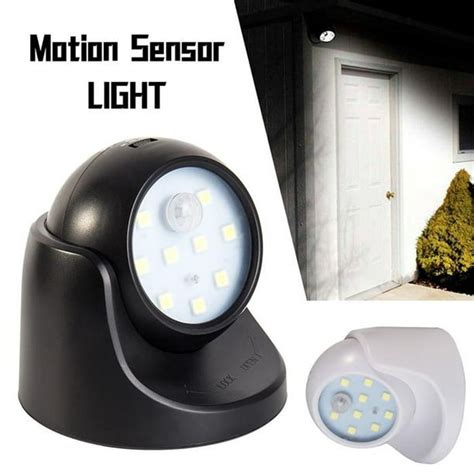 Willstar Motion Sensor Security 10Led Light PIR 360°Rotatable Lamp Night Light Battery Operated ...