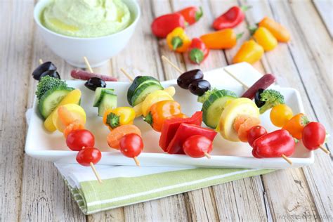 Rainbow Veggie Kabobs - Two Healthy Kitchens