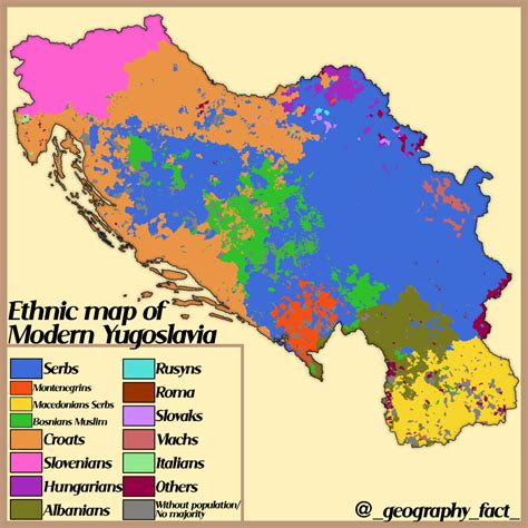 Ethnic map of Modern Yugoslavia - Maps on the Web