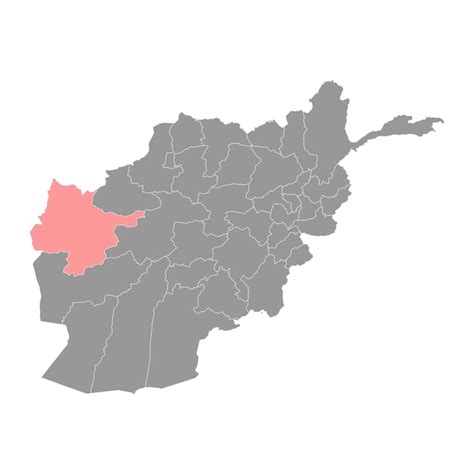 Premium Vector | Herat province map administrative division of afghanistan