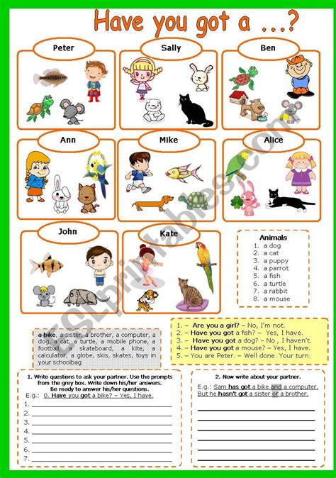 HAVE YOU GOT ..? (GAME + EXERCISES) - ESL worksheet by Larisa.