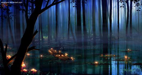 16 5 2016: Swamp lights by eleathyra on DeviantArt