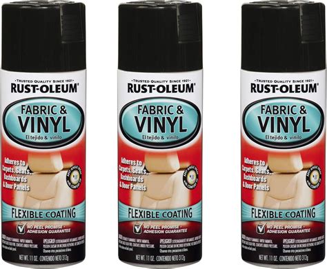 Amazon.com: Rust-Oleum 248918-3PK Fabric & Vinyl Spray Paint, 11 oz, Gloss Black, 3 Pack ...