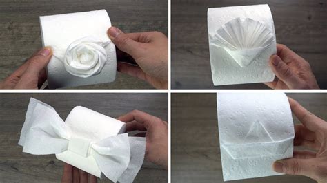 🧻 Toilet Paper Origami - 4 Cool Designs - YouTube