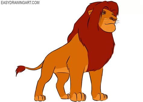 How to Draw Simba - Easy Drawing Art