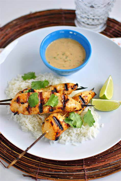 Simply Scratch Thai Chicken Satay and Peanut Sauce + Ginger Coconut Rice - Simply Scratch