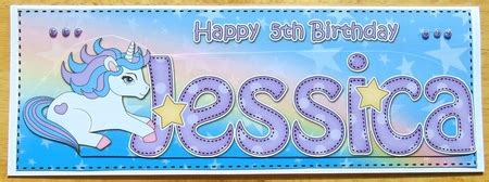 Large DL Happy 5th Birthday JESSICA 3D decoupage - Photo by Joyce Watson