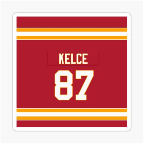 "Travis Kelce Jersey Artwork" Sticker for Sale by Kciar15 | Redbubble