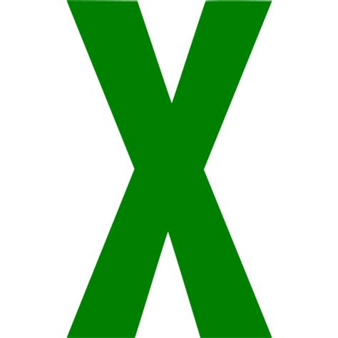 Green letter x icon - Free green letter icons