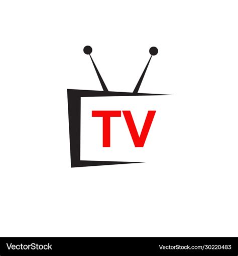 Tv channel program icon logo design template Vector Image