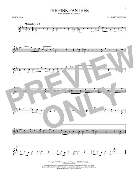 The Pink Panther | Sheet Music Direct