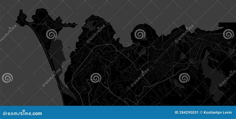 Map of Freetown City, Sierra Leone. Urban Black and White Poster. Road Map with Metropolitan ...