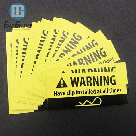 Custom Caution Warning Label Sticker Custom Reflective Warning Stickers - China Warning Sticker ...