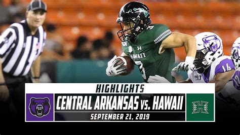 Central Arkansas vs. Hawaii Football Highlights (2019) | Stadium - YouTube