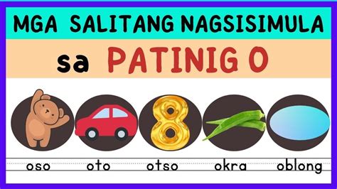 Mga SALITANG NAGSISIMULA sa PATINIG at KATINIG / Oo, Rr at Ss / - YouTube