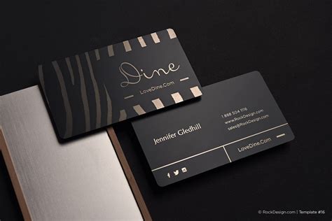 Laser Engraved Black Metal Business Cards | RockDesign Luxury Business ...