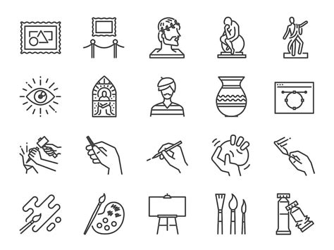 Premium Vector | Art icon set.