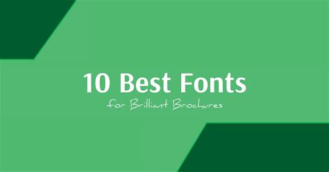 10 Best Fonts for Brilliant Brochures | MyCreativeShop