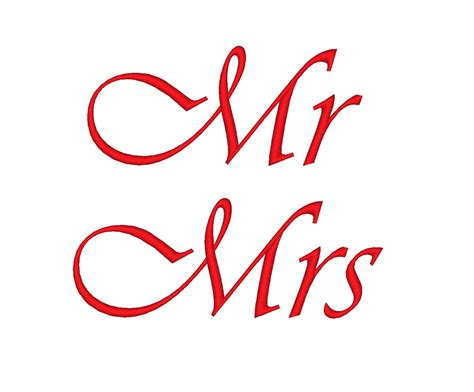 Mr & Mrs Embroidery Machine Design