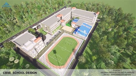 Modern School Building Architecture Design and School Layout Plan in Raipur India - YouTube