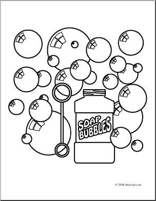 Clip Art: Bubbles (coloring page) – Abcteach