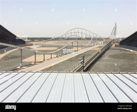 Formula Rossa roller coaster, the fastest in the world, reaches 240 km/h at Ferrari World. Yas ...