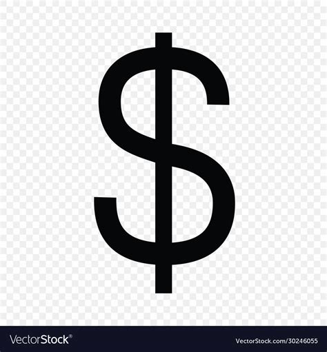 Dollar sign currency symbol Royalty Free Vector Image