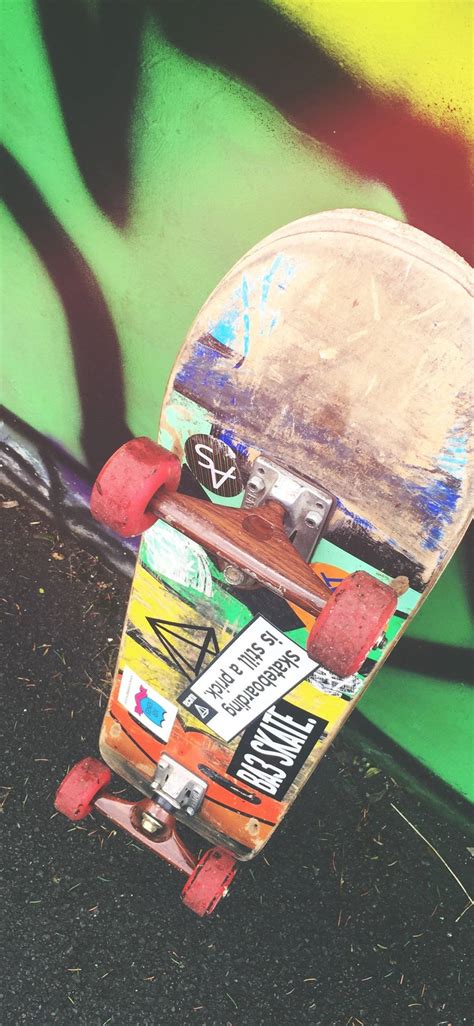 Download Graffiti Wall With Skateboard iPhone Wallpaper | Wallpapers.com