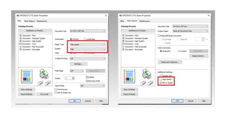 Print Settings for Subli-Fabric HR sublimation paper - Epson Printer on ...