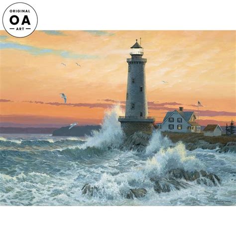 Storm Tide-Lighthouse Original Acrylic Painting | Shoreline art, Lighthouse, Lighthouse storm