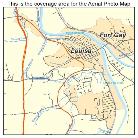 Aerial Photography Map of Louisa, KY Kentucky