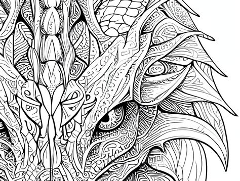 10 Pack Stress Relief Coloring Pages, Dragon Digital Print, Detailed ...