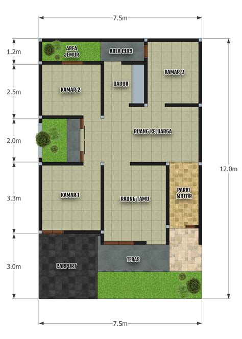 10 Denah Rumah Minimalis Unik Dan Ukurannya 2021 | Desain Minimalis