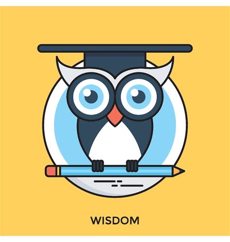 Premium Vector | Wisdom flat vector icon