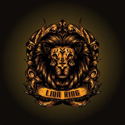 Lion King with vintage style 17130662 Vector Art at Vecteezy