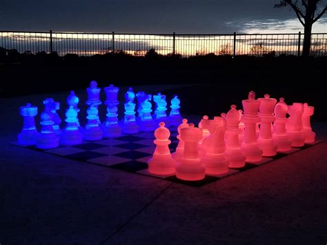 LED Giant Chess Sets | Bright Colorful Giant Chess Sets | MegaChess