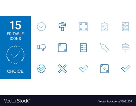 Choice icons Royalty Free Vector Image - VectorStock