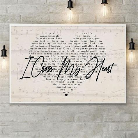 I cross my heart lyrics poster canvas George Strait | Lyric poster, Song lyric signs, George strait