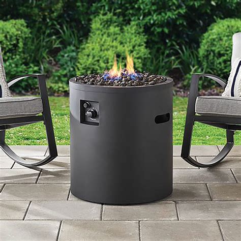 Mainstays 23-Inch Round Pillar Propane Gas Outdoor Fire Pit - Walmart.com | Gas fire pits ...