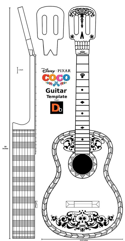 Coco Guitar Blueprint and Decals