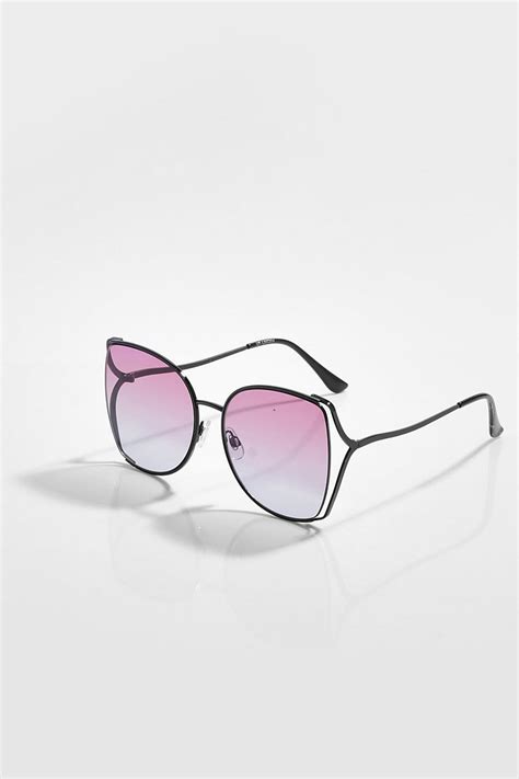 Oversized Aviator Sunglasses | Boohoo UK