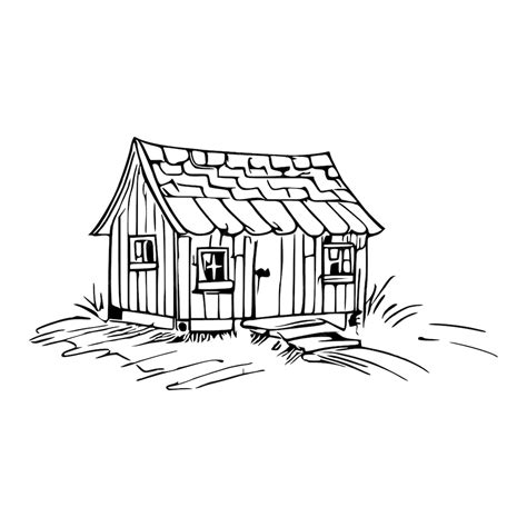 Premium Vector | Dog house coloring book dog house coloring page black and white drawing for ...