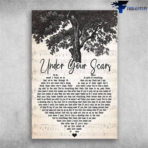 Under Your Scars Lyrics Tree – Godsmack Poster Canvas – Art Hoodie