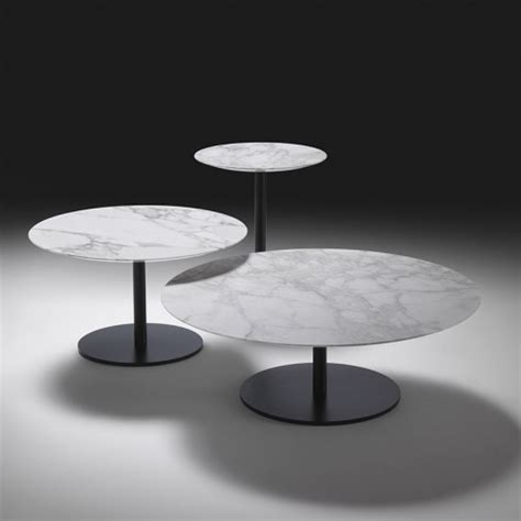 Opera Round Marble Coffee Table, Contemporary