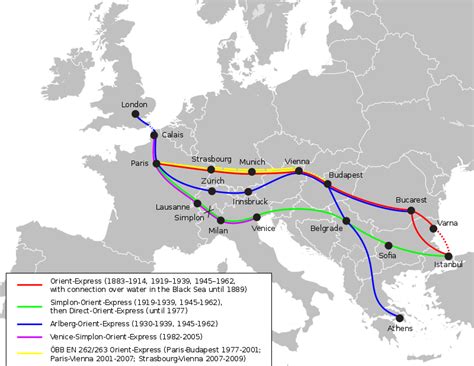 The Orient Express Route Map