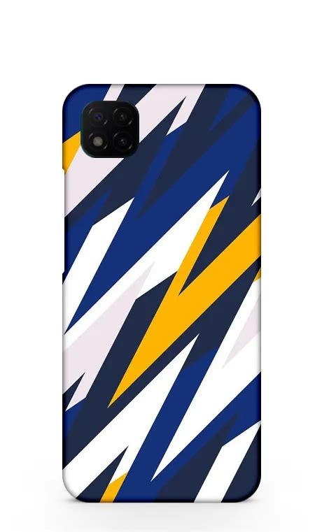 Yellow blue pattern Poco C3 Mobile Cover