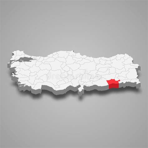 Mardin Region Location within Turkey 3d Map Stock Vector - Illustration of government, political ...