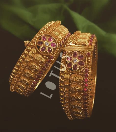 20+ Traditional Gold-plated Bangles & Where To Shop Them • South India Jewels