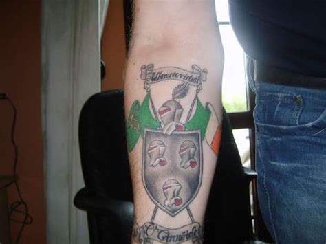 Irish family crest tattoo