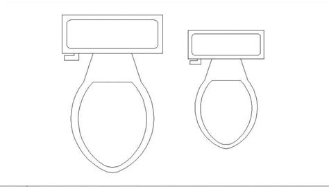 Creative two toilet sheet top view elevation blocks cad drawing details ...